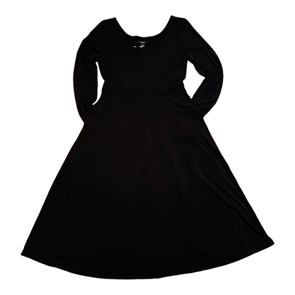 ALFANI Scoop -Neck Long Sleeve Black Maxi Dress - SIZE   S - Picture 3 of 8
